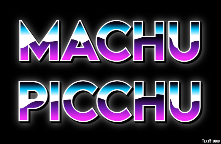 Machu Picchu Effetto testo