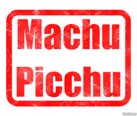 Machu Picchu Effetto testo