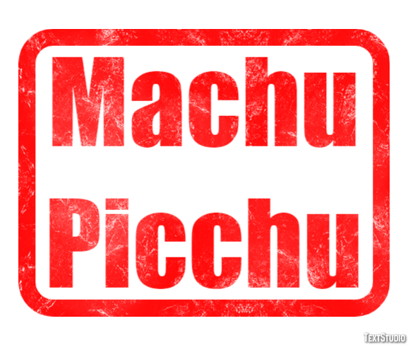 Machu Picchu Texteffekt