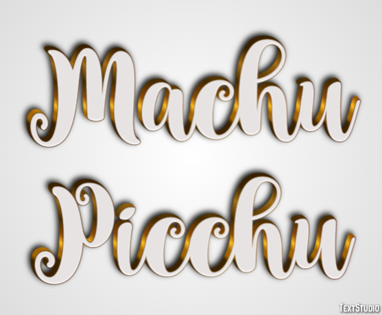 Machu Picchu Texteffekt