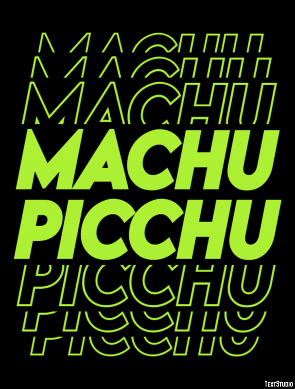 Machu Picchu Effetto testo
