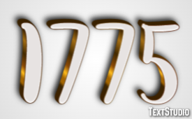 1775 Text effect