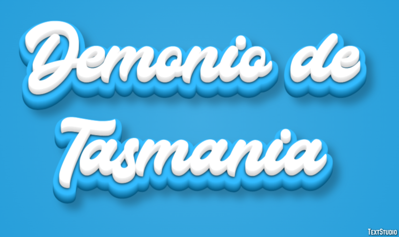 Demonio de Tasmania Efecto de Texto