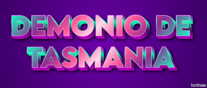 Demonio de Tasmania Efecto de texto