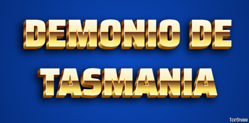 Demonio de Tasmania Efecto de Texto