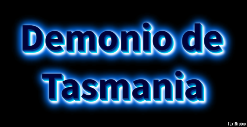 Demonio de Tasmania Efecto de texto