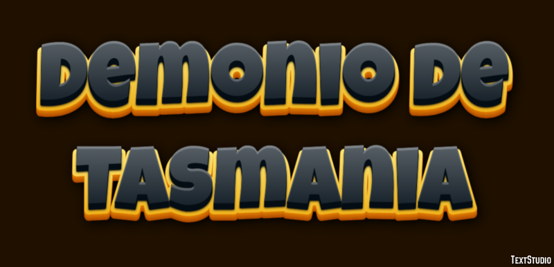 Demonio de Tasmania Efecto de Texto