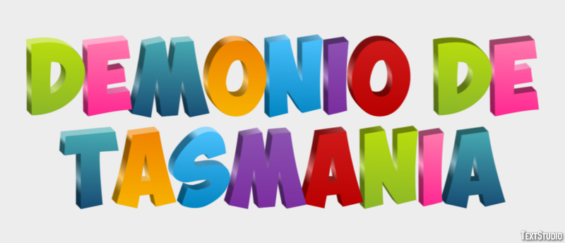 Demonio de Tasmania Efecto de Texto