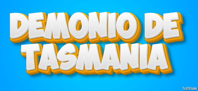 Demonio de Tasmania Efecto de Texto