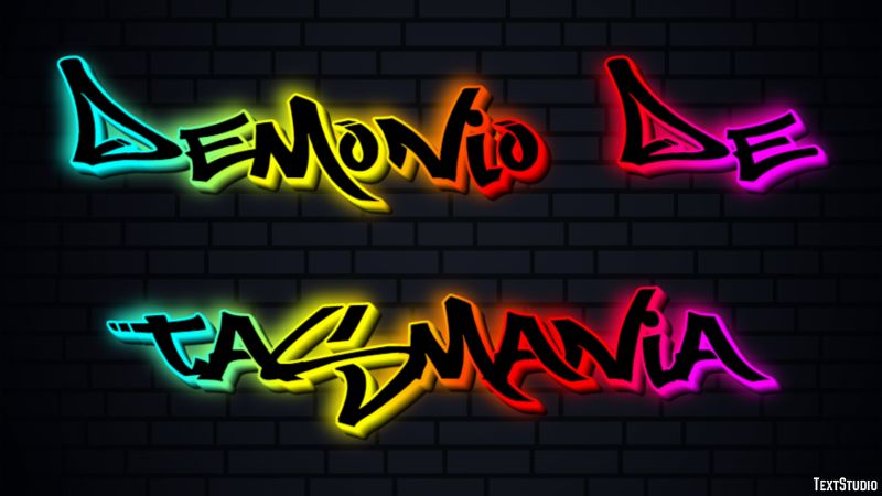 Demonio de Tasmania Efecto de Texto