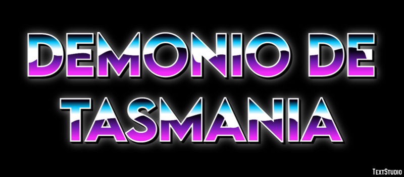 Demonio de Tasmania Efecto de texto