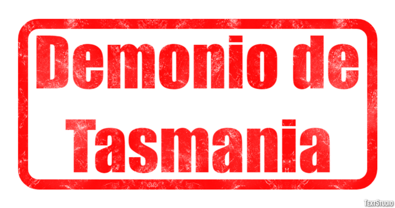 Demonio de Tasmania Texteffekt