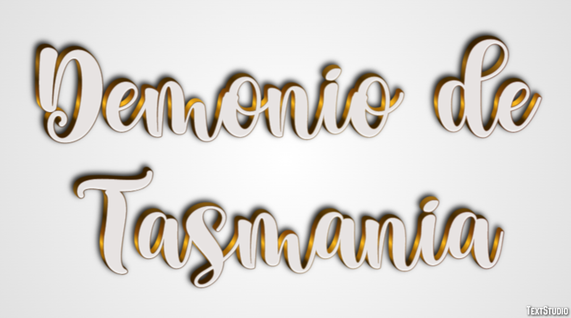 Demonio de Tasmania Efecto de texto