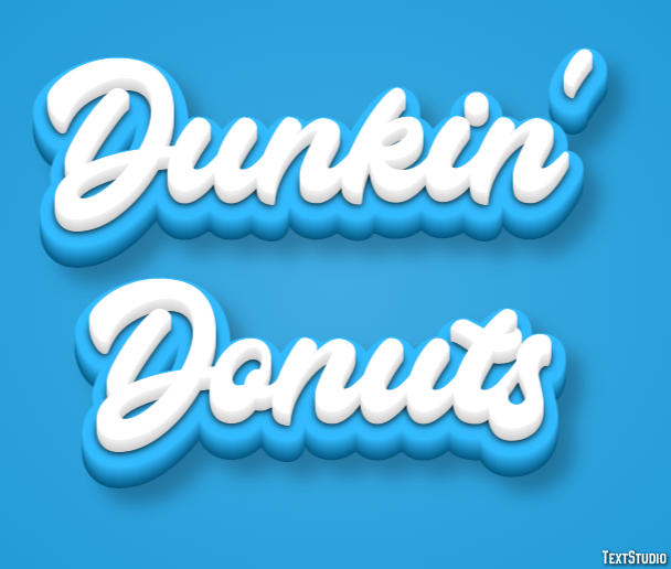 Dunkin' Donuts Efecto de Texto