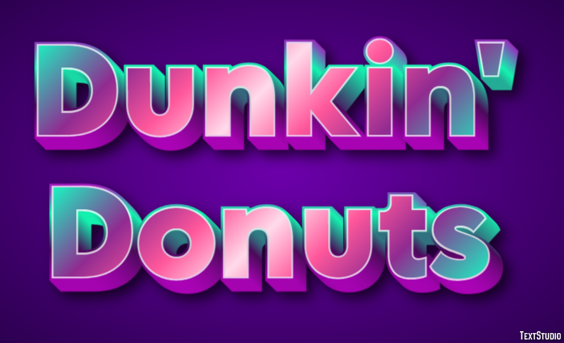 Dunkin' Donuts Efecto de Texto