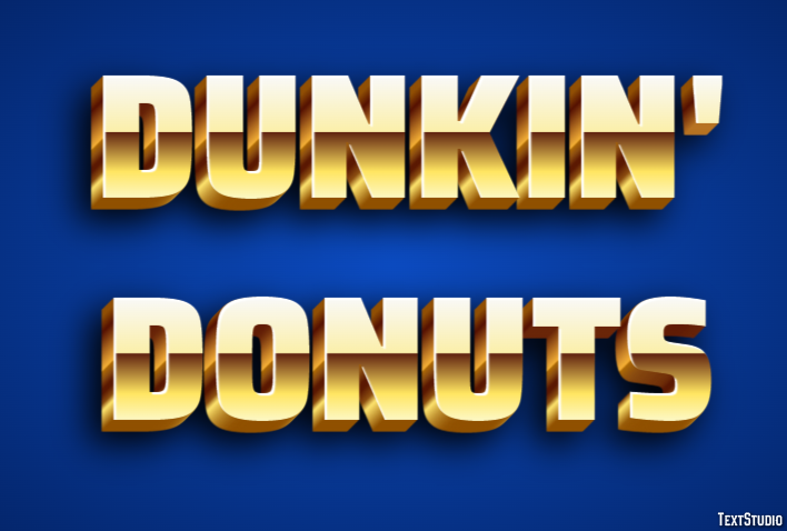 Dunkin' Donuts テキスト効果