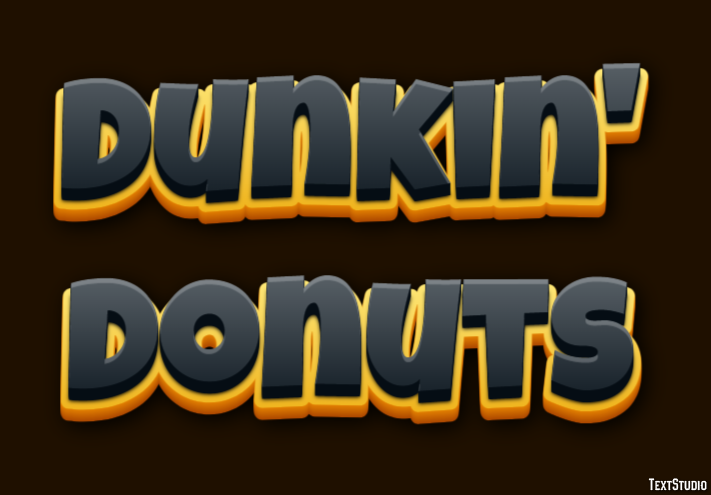 Dunkin' Donuts テキスト効果