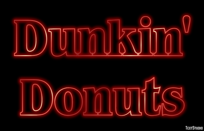 Dunkin' Donuts Efecto de Texto