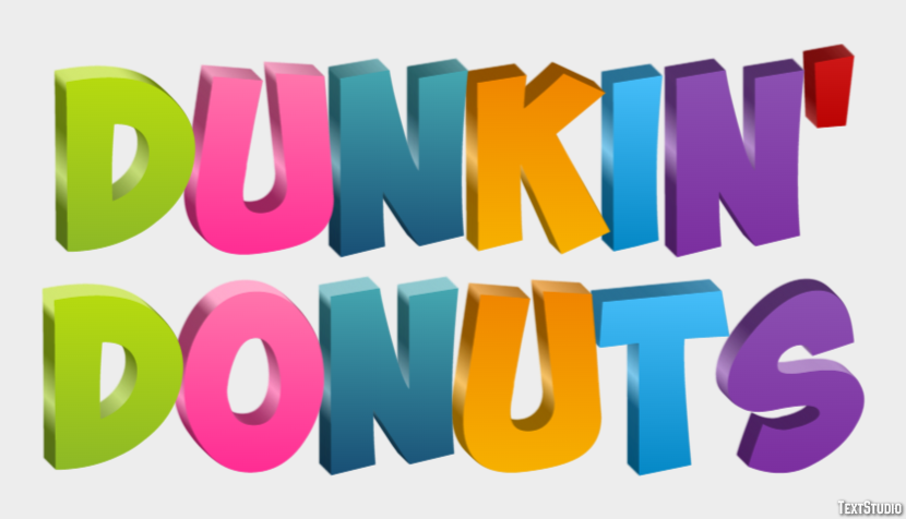 Dunkin' Donuts Efecto de Texto