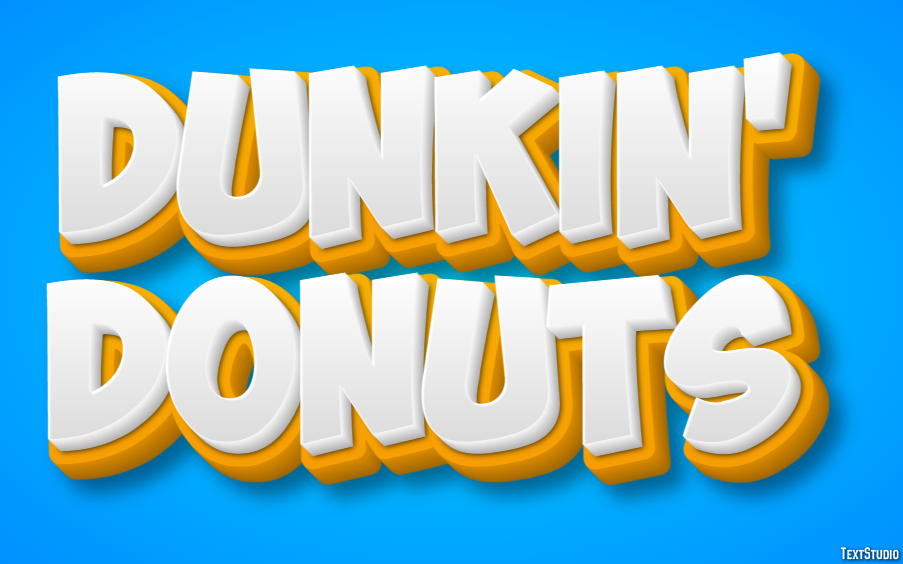 Dunkin' Donuts テキスト効果