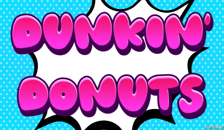 Dunkin' Donuts Efekt tekstowy
