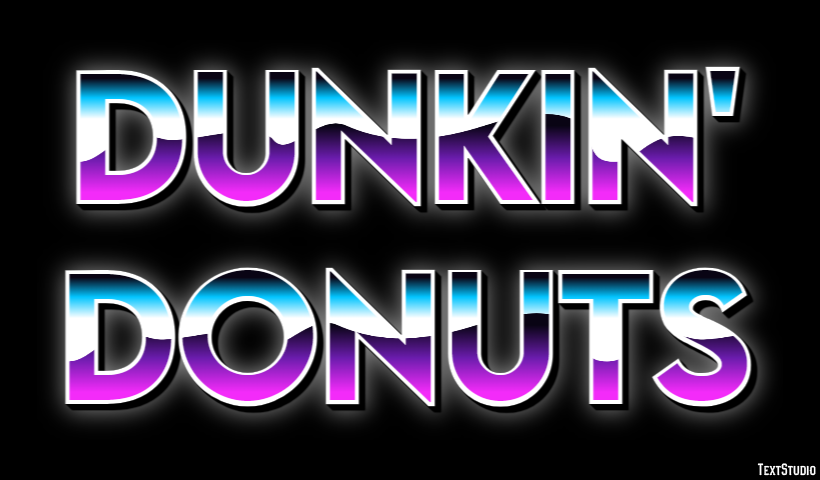 Dunkin' Donuts Efecto de Texto