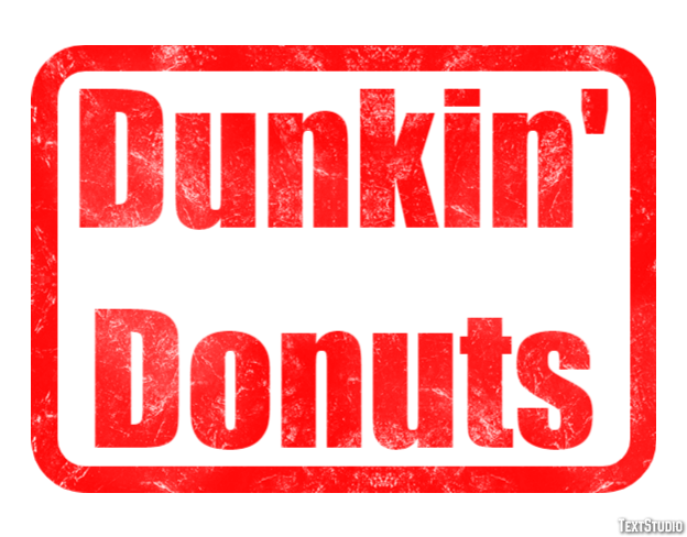 Dunkin' Donuts Efekt tekstowy
