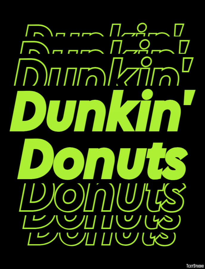 Dunkin' Donuts Efekt tekstowy