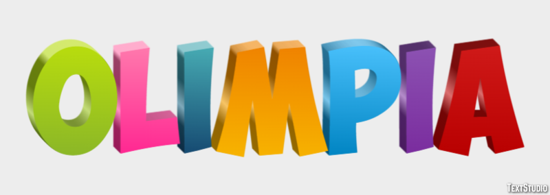 Olimpia Effetto testo