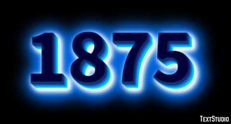 1875 Text effect