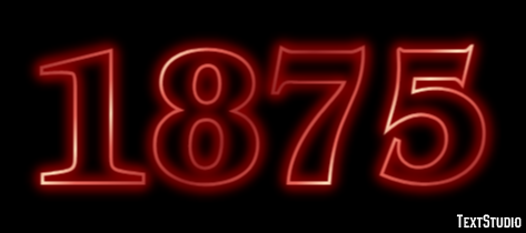 1875 Text effect