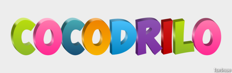 Cocodrilo Efecto de Texto