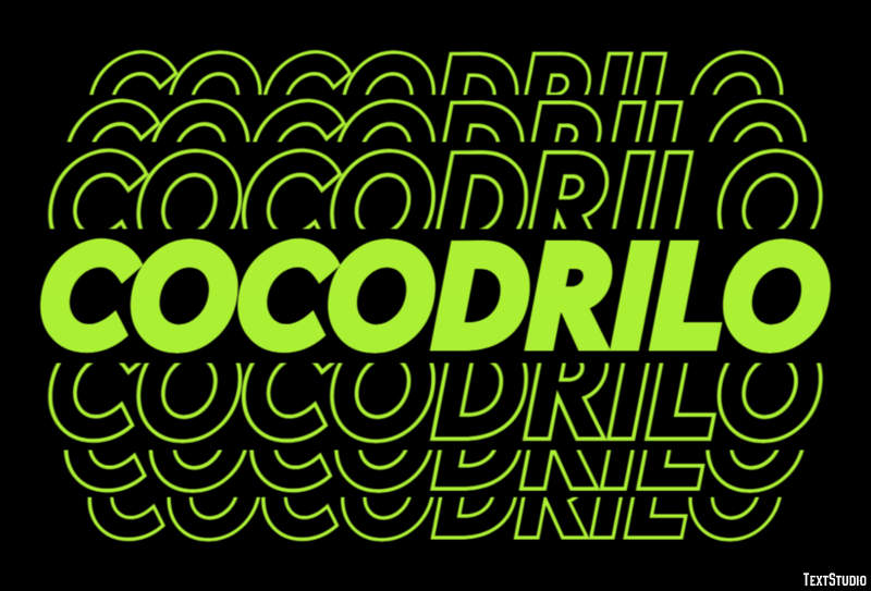 Cocodrilo テキスト効果
