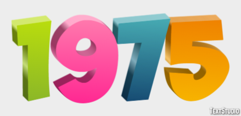 1975 Text Effect