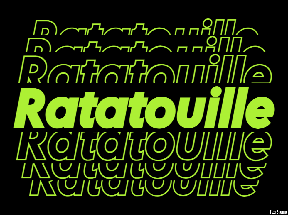Ratatouille テキスト効果