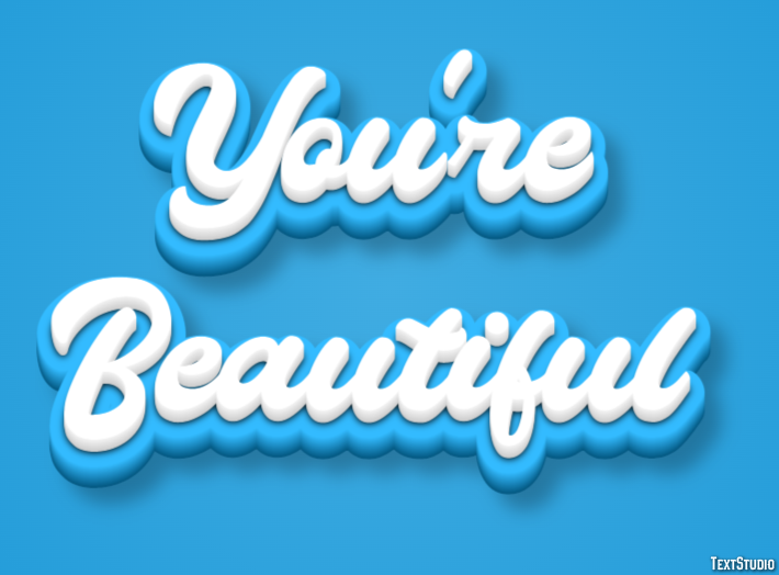 You're Beautiful Effetto testo