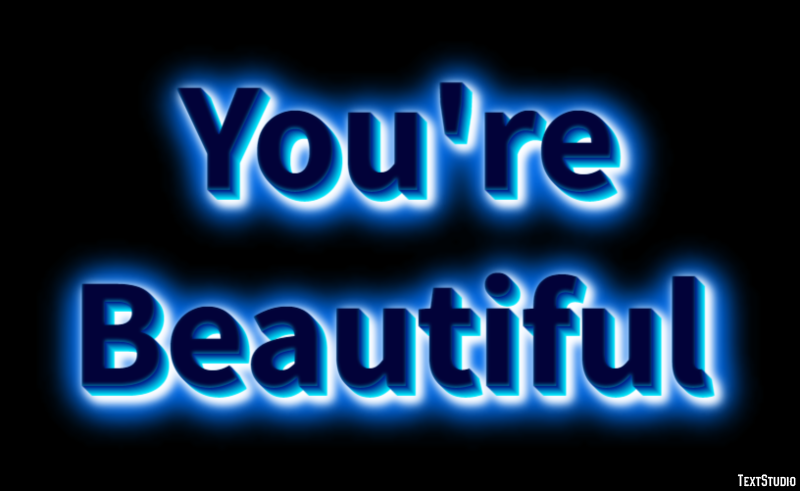You're Beautiful Effetto testo