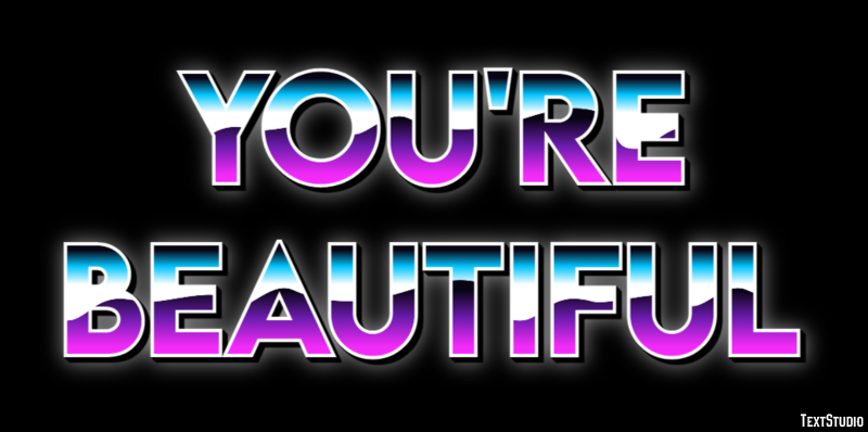 You're Beautiful Effetto testo