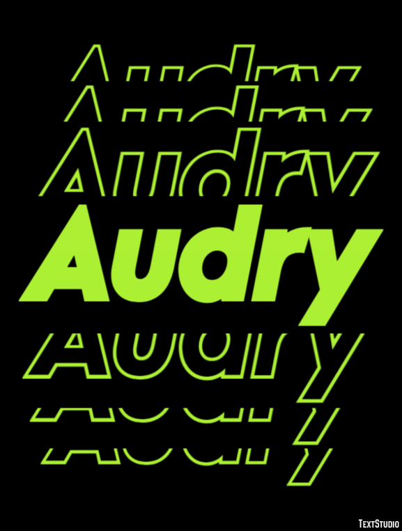 Audry Эффект текста