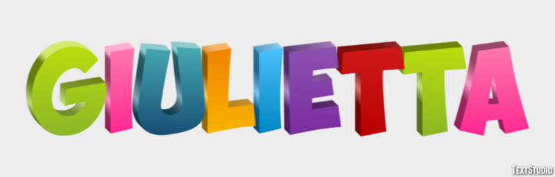 Giulietta Effetto testo