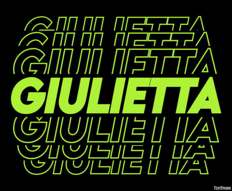 Giulietta Effetto testo