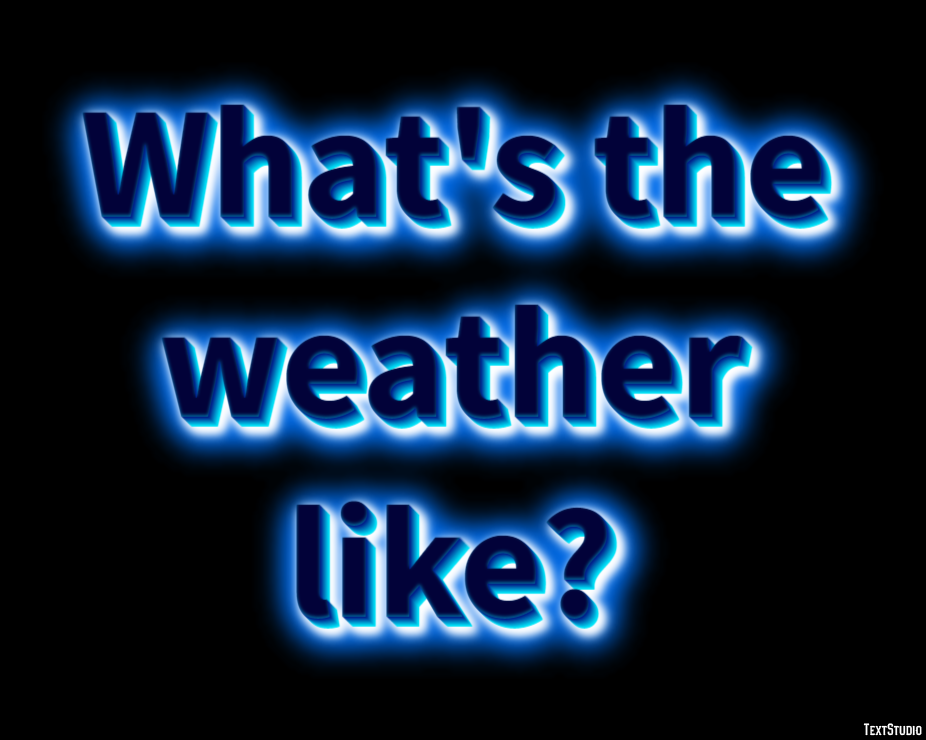 What's the weather like? Text Effect