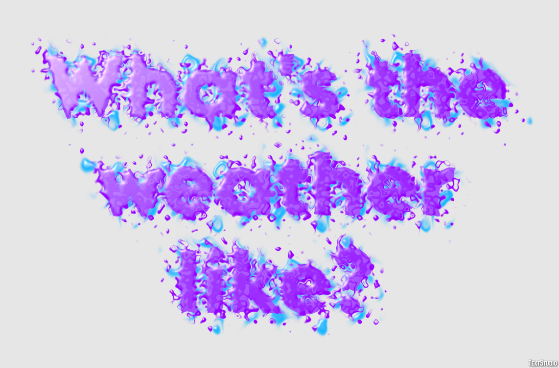 What's the weather like? Text effect