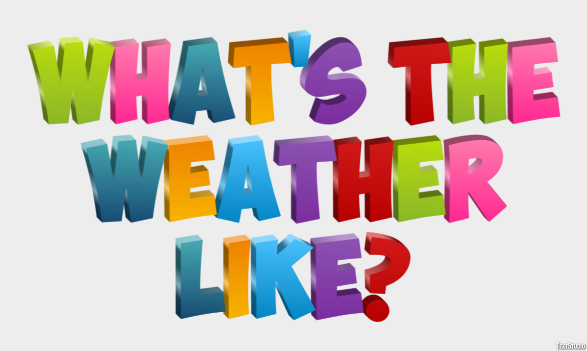 What's the weather like? Text Effect