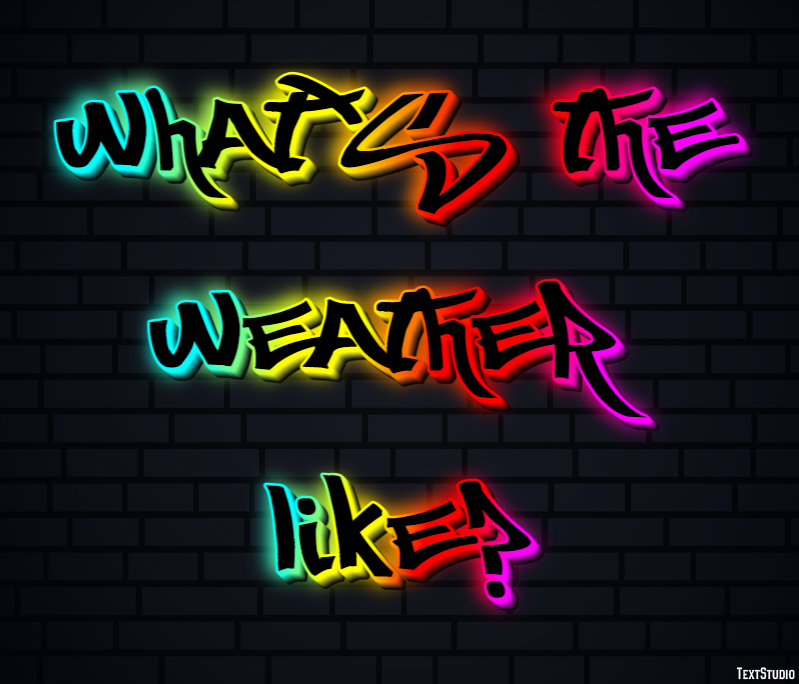 What's the weather like? Text Effect