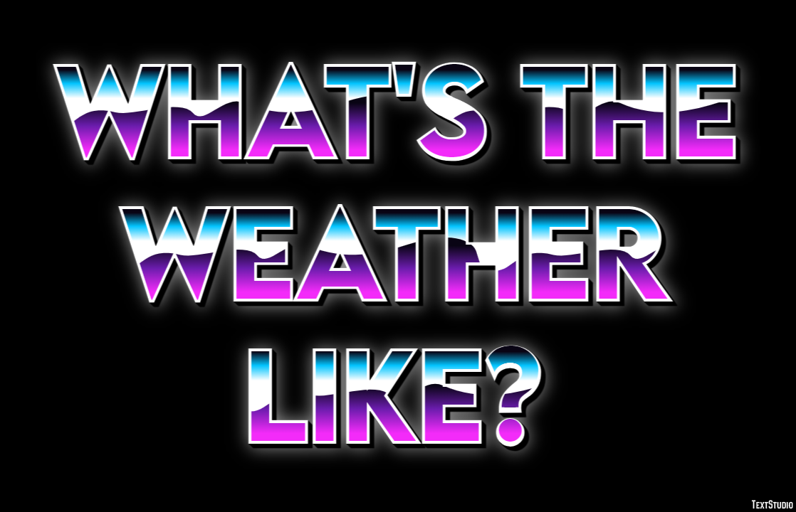 What's the weather like? Text Effect