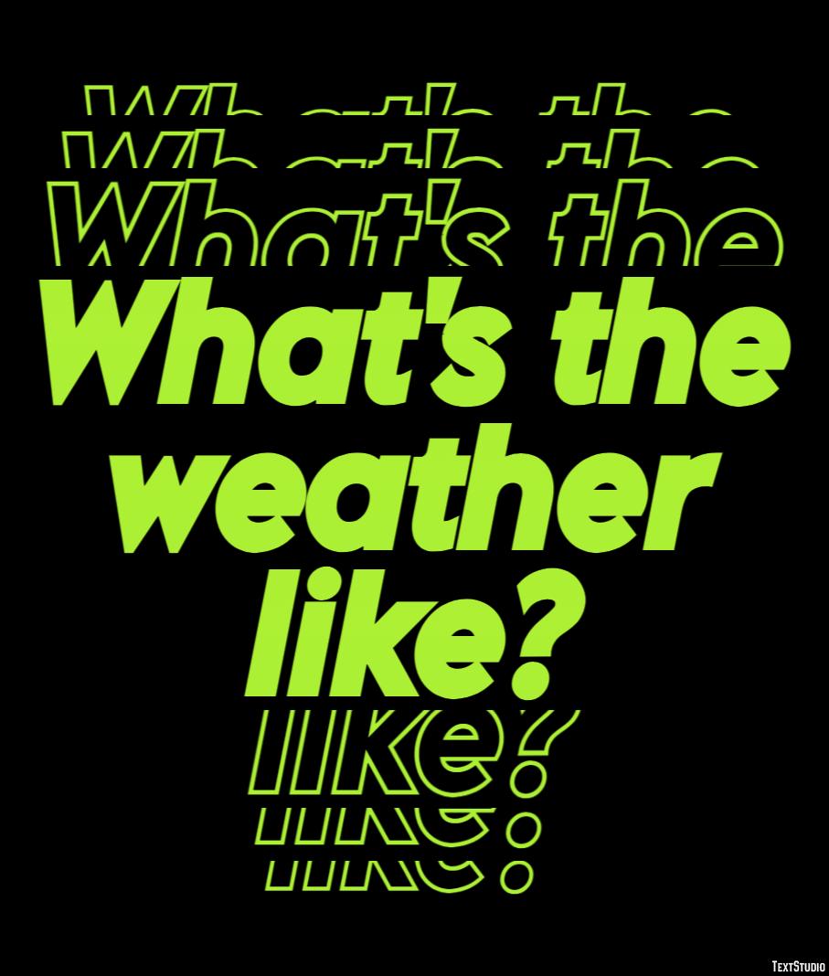 What's the weather like? Text Effect