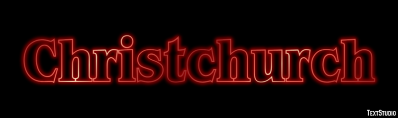 Christchurch Effetto testo
