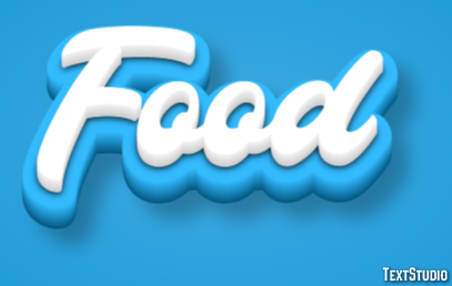 Food Tekst Effect