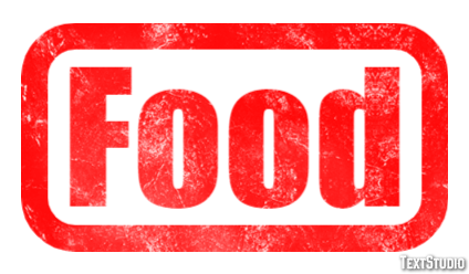 Food Tekst effect